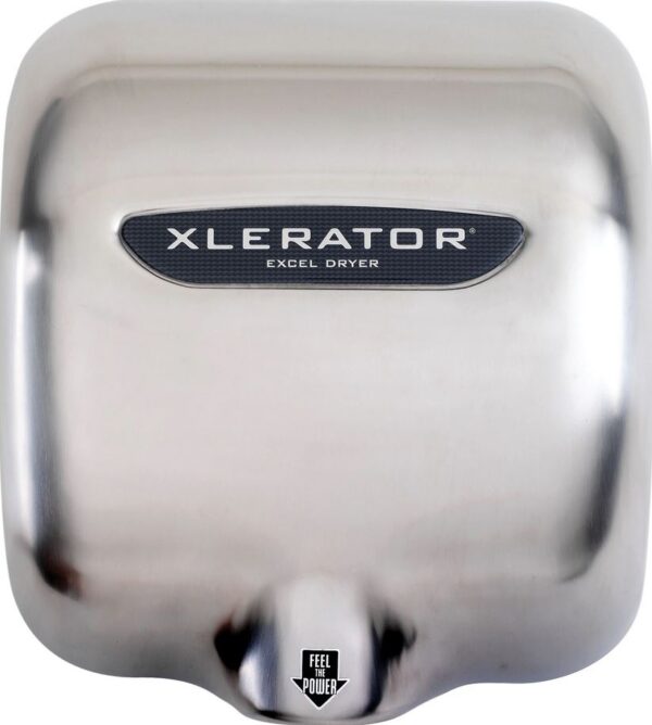 XLERATOR® XL-SBV 208-277V Hand Dryer with Noise Reduction Nozzle, Brushed Stainless Steel Cover