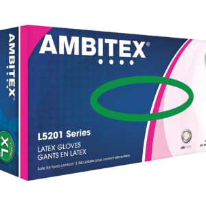 Ambitex L5201 Series Powder-Free Cream Latex Gloves, Large, 100 Box (LLG5201)