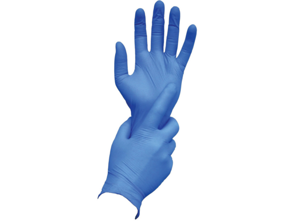 Ambitex N400 Series Powder Free Blue Nitrile Gloves, Large, 100/Box (NLG400)