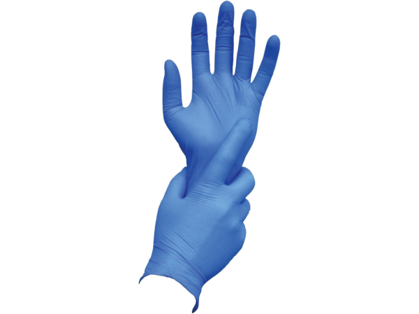 Ambitex N400 Series Powder Free Blue Nitrile Gloves, Small, 100/Box (NSM400)