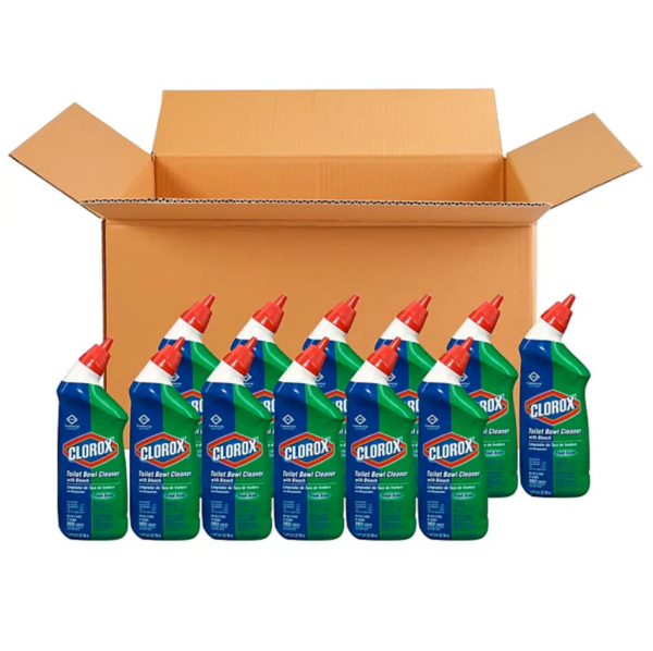 Clorox Toilet Bowl Cleaner with Bleach, Fresh Scent - 24 Ounces, 12 Bottles Case (00031)