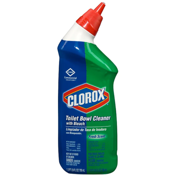 Clorox Toilet Bowl Cleaner with Bleach, Fresh Scent - 24 Ounces, 12 Bottles Case (00031)(2)
