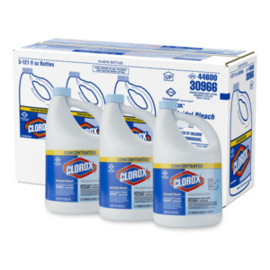 Clorox Commercial Solutions Clorox Germicidal Bleach, Concentrated, 121 Ounce Bottles, 3 Bottles/Case