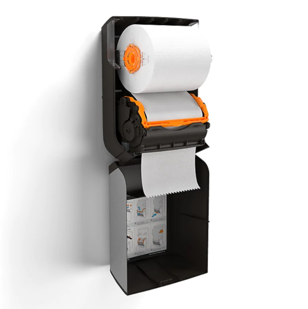 Coastwide Professional™ J-Series Automatic Touchless Hardwound Paper Towel Dispenser, Black Metallic(2)