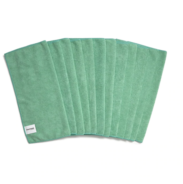 Coastwide Professional™ Microfiber Wipers, Green, 12 Pack (CW52878)(2)