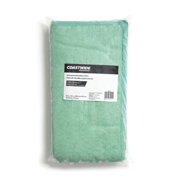 Coastwide Professional™ Microfiber Wipers, Green, 12 Pack (CW52878)(3)