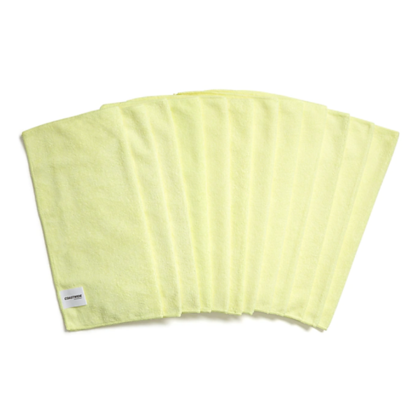 Coastwide Professional™ Microfiber Wipers, Yellow, 12 Pack (CW52879)(2)