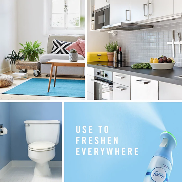 Febreze Odor-Eliminating Heavy Duty Air Freshener with Crisp Clean Scent, 2 count, 8.8 oz (97806)(4)