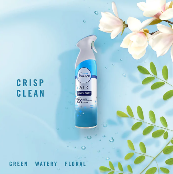 Febreze Odor-Eliminating Heavy Duty Air Freshener with Crisp Clean Scent, 2 count, 8.8 oz (97806)(5)