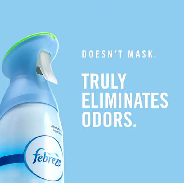 Febreze Odor-Eliminating Heavy Duty Air Freshener with Crisp Clean Scent, 2 count, 8.8 oz (97806)(6)