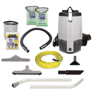 ProTeam ProVac FS 6 Backpack Vacuum with Restaurant Tool Kit, Gray (107363)
