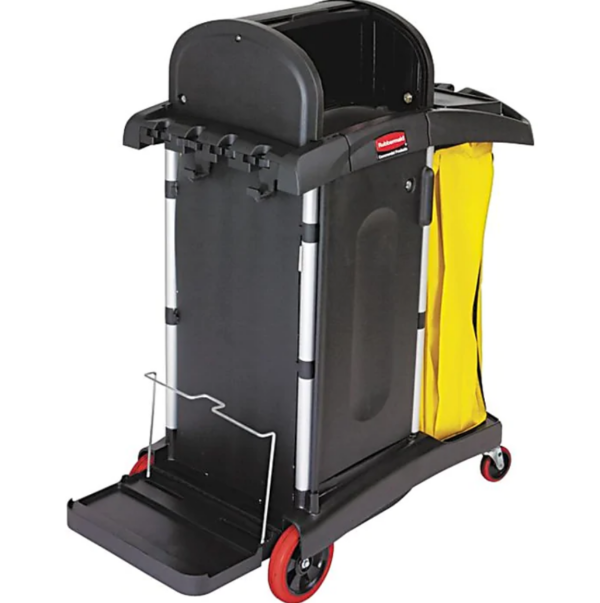 Rubbermaid® High-Security Cleaning Cart, Black (FG9T7500BLA)
