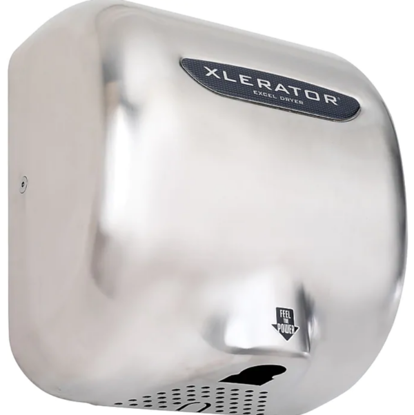 XLERATOR® XL-SBV 208-277V Hand Dryer with Noise Reduction Nozzle, Brushed Stainless Steel Cover