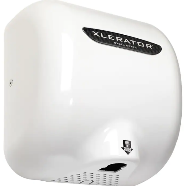 XLERATOR XL-BW 110-120V Hand Dryer with Noise Reduction Nozzle, White Thermoset Resin Cover