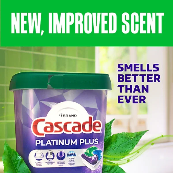 Cascade Platinum Plus ActionPacs Dishwashing Detergent Pods